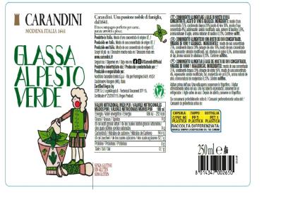 Creme Balsâmico Carandini Pesto 250ml