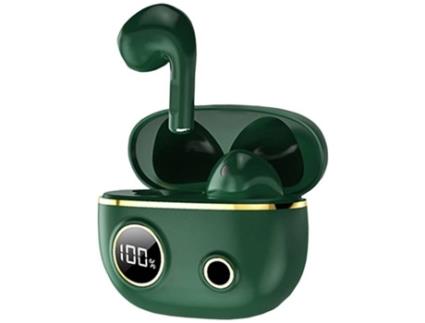 Auriculares Bluetooth True Wireless ENKERS com Microfone e Carregadorverde