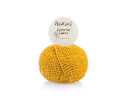 Fio de La ROSARIOS 4 Canhamo Tweed 50G Amarelo 07