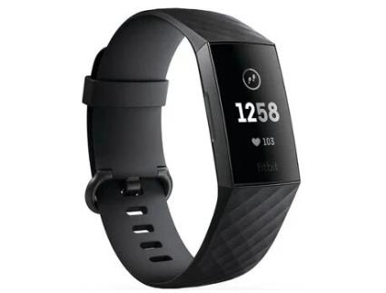 Pulseira Desportiva FITBIT BY GOOGLE Charge 3 Preto Pulseira de Borracha de 40 mm