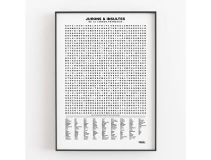 Poster LA MAJORETTE À MOUSTACHE Compilação Des Jurons Et Insultes (50 x 70 cm)
