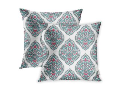 Fronha de Almofada ECZJNT Paisley Tradicional Motivos Turcos Florais Grande (45x45 cm)