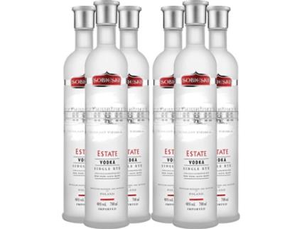 Vodka Sobieski Estate Caixa 6 unidades