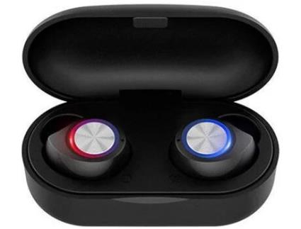 Auriculares Bluetooth True Wireless ENKERS Mini 5.0 Hifi Estéreo com Cancelamento de Ruído e Compartimento de Carregamentopreto