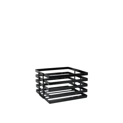Suporte Cesta Metal Quadrado Preto