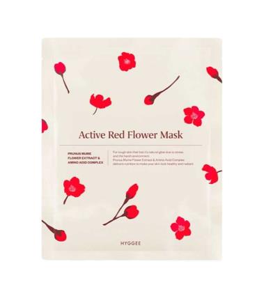 Hyggee - Máscara Facial de Celulose com Extrato de Ameixa Active Red Flower