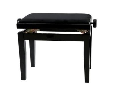 Banco Gewapure Banco Piano Regulavel Deluxe Preto Polido