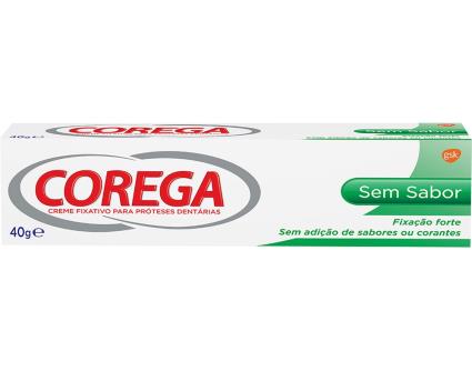 Corega Creme fixador para prótese dentária sem sabor - 40g