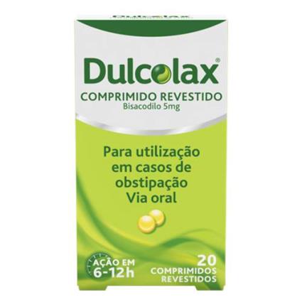 Dulcolax Comprimido Revestido Bísacodilo 5mg 20 Comprimidos