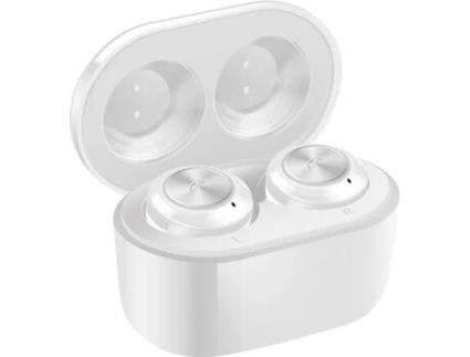 Auriculares Bluetooth True Wireless LAMZIEN T10 (In Ear - Microfone - Branco)