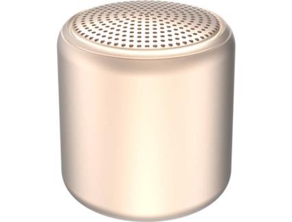Coluna YESFIT Bluetooth Pequeno Redondo (JS-D-215 - Dourado)