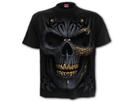 T-shirt Black Gold  SPIRAL (M - Algod?o - Preto)