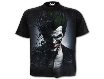 T-shirt Joker  BATMAN ARKHAM ORIGINS (M - Algod?o - Preto)