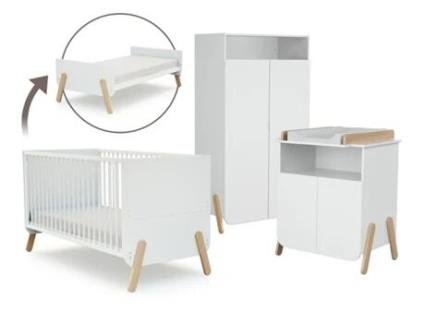 Conjunto de Quarto para Bebé AT4 (Branco)