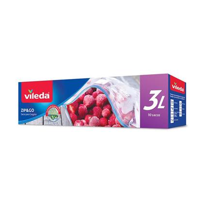 vileda Sacos para Congelar One Zip, 3 l