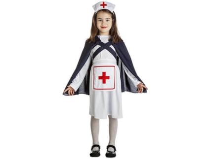 Fato de Menina  Enfermeira Do Exército (Tam: 5 a 6 anos)