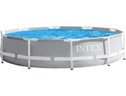 Piscina Tubular  Prisma Frame Cinza (305x76cm - 4.485L)