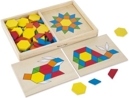 Brinquedo Educativo  Pattern Blocks and Boards Classic Toy