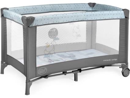 Berço de Viagem  Sleepy Aço, Nylon Azul, Cinzento (125 x 77 x 65 cm)