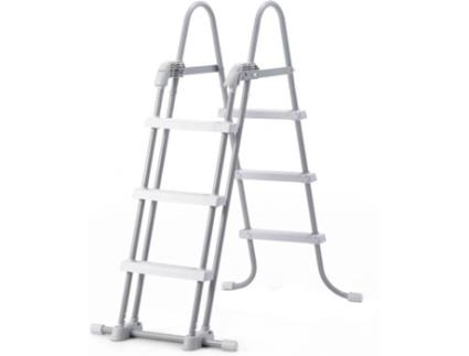 Escada Para Piscina  Aço Cinza (91 a 107 cm de Altura )