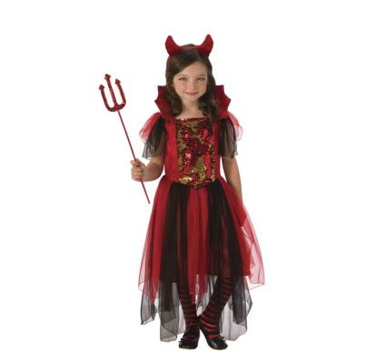 Fato de Diablesa elegante para menina