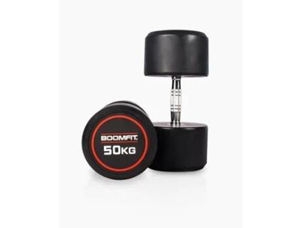 Conjunto de 2 Halteres BOOMFIT Redondos de Musculação (50 Kg)