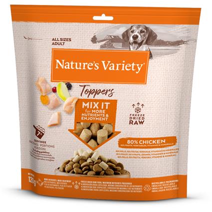 Nature's Variety Toppers liofilizados para cães - Pack económico: frango (2 x 120 g)