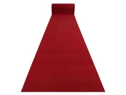 Tapete Antiderrapante DYWANY LUSZCZOW Casamento Rumba 1974 (Vermelho - 200x530 cm)