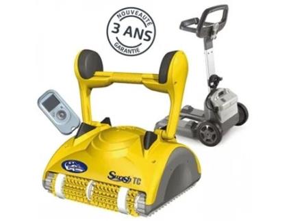 Fundo Paredes E Linha De ÃGua Do Robô De Piscina Elétrica Com Controle Remoto E Carrinho Swash Tc DOLPHIN