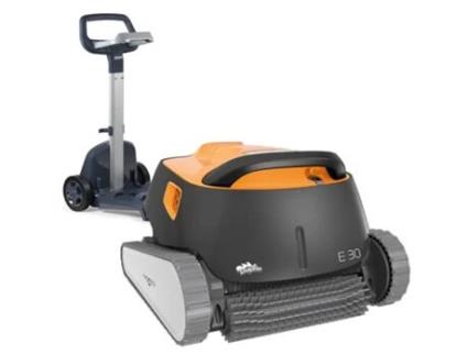 Robô De Piscina Elétrica Com Fundo Paredes E Linha De ÃGua Programável Com Carrinho E30 + Caddy DOLPHIN