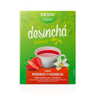 Desinchá Chá Drenante Morango C/Baunilha