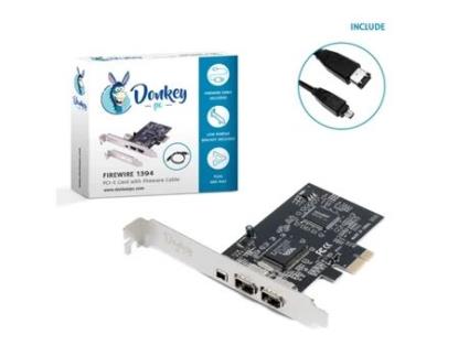 Placa Firewire Pcie com 3 Portas Adaptador DONKEY PC Pci Express Ieee 1394 com 3 Portas