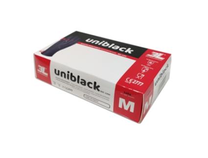 Luvas 3L INTERNACIONAL De Nitrilo Uniblack 100 Uds (Tamanho M)