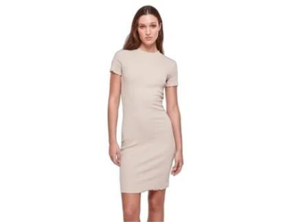 T-Shirt com Nervuras Vestido de Mulheres de Tamanho Grande Urban Classics (Tam: 3XL)