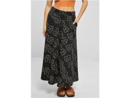 Saia de Viscose de Meio Comprimento Mulher de Tamanho Grande Urban Classics (Tam: 4XL)