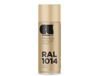 Ral Cosmos Lac Acrílico Premium Brilho Spray 400 Ml (Ral 1014 Marfim)