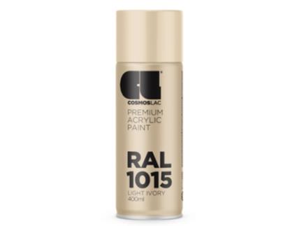 Spray Acrílico Brilhante Premium Ral Cosmos Lac 400 Ml (Ral 1015 Marfim Claro)