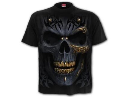 T-shirt Black Gold  SPIRAL (L - Algod?o - Preto)