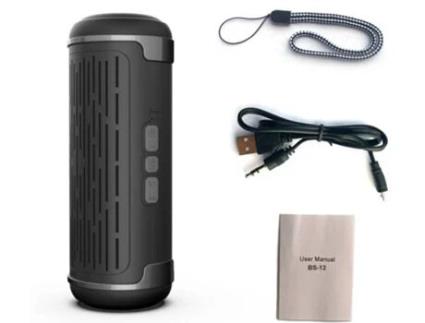 Coluna Bluetooth WELUOT BS-12 (6W - Autonomia: até 6 h)