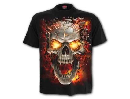 T-shirt Skull Blast  SPIRAL (XXL - Algod?o - Preto)