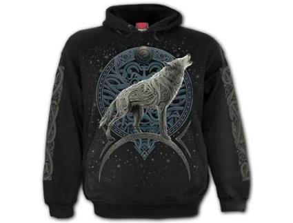 Sweatshirt Celtic Wolf  SPIRAL (XXL - Velo - Preto)