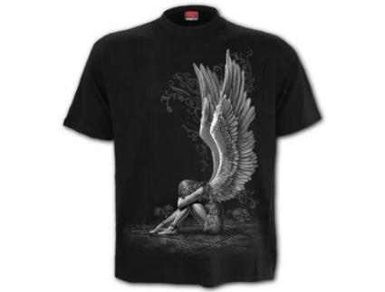 T-shirt Enslaved Angel  SPIRAL (XL - Algod?o - Preto)