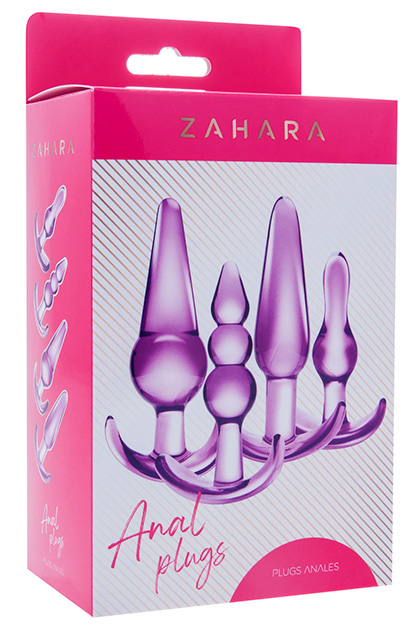 Zahara Kit Anal 4Pçs Roxo