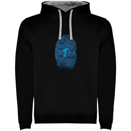 Kruskis Skier Fingerprint Two-colour Hoodie  XL Homem