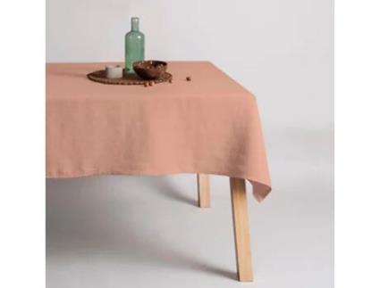 Toalha de Mesa BELUM impermeável resistente a manchas Linho 100% Dustypink (250x150 cm)