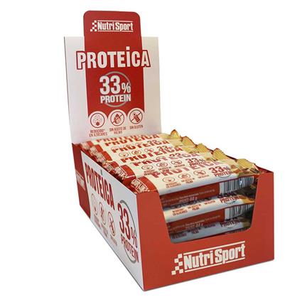 Nutrisport 33% Protein 44gr Protein Bars Box Hazelnut&praline 24 Units