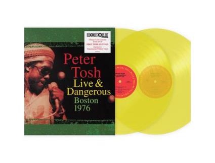 VINIL PETER TOSH - Live & Dangerous: Boston 1976 [2LP VINIL AMARELO TRANSPARENTE] Edição Limitada [RSD 2023]
