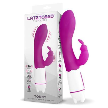 TONNY VIBRADOR USB G SPOT 36 FUNÇÕES SILICONE ROXO