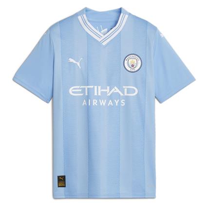 Puma Mcfc Home Replica Short Sleeve T-shirt  7-8 Years