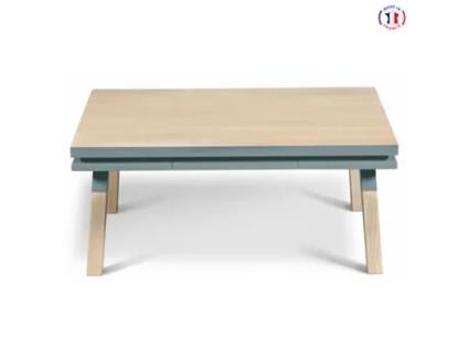 Mesa de Centro Retangular MON PETIT MEUBLE FRANÇAIS com 1 Gaveta (Branco Balisson - Madeira - 100 x 45 x 60 cm)